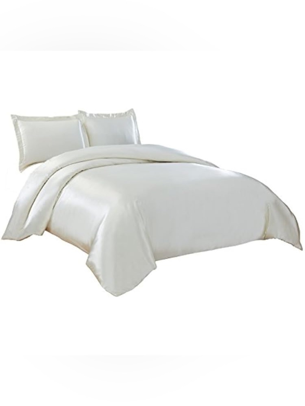Silky Ivory duvet Set - Luxurious Satin Comfort